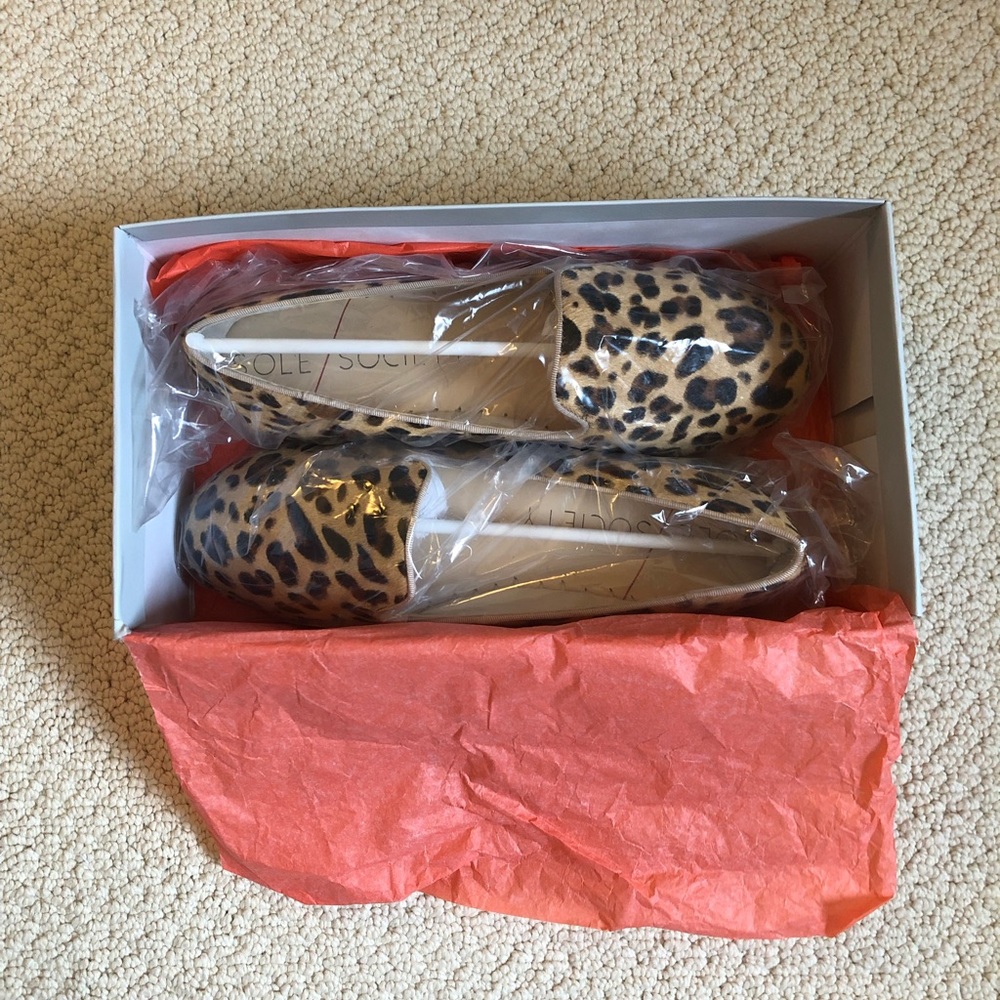 NWT SOLE SOCIETY Sammah Slide in Leopard Size 8.5